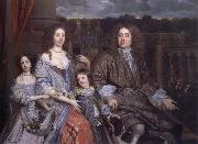 John Michael Wright The Family of Sir Robert Vyner seated before the garden at Swakeleys